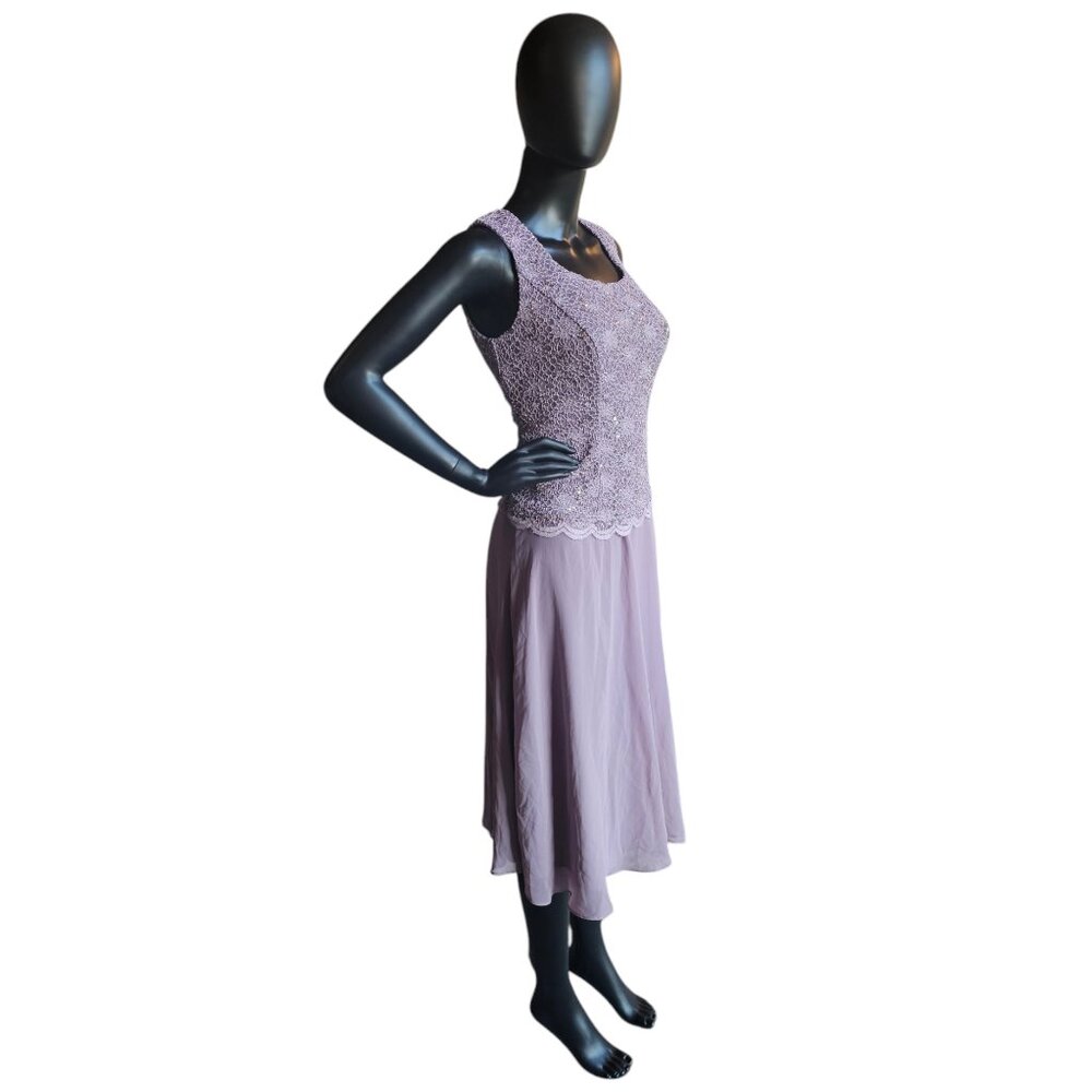 Lavender Sparkle Lace Cocktail/Party Dress - R&M Richards - NWT - Picture 4 of 7
